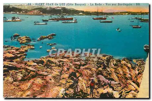 Cartes postales Saint Jean de Luz Cote Basque la Rade vue sur Bordagain