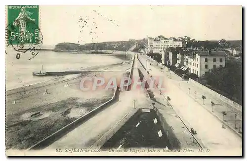 Cartes postales St Jean de Luz un Coin de Plage la Jetee et Boulevard Thiers