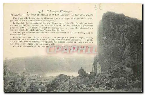 Ansichtskarte AK L'Auvergne Pittoresque Murols la Dent du Marais et le Lac Chambon le Saut de la Pucelle
