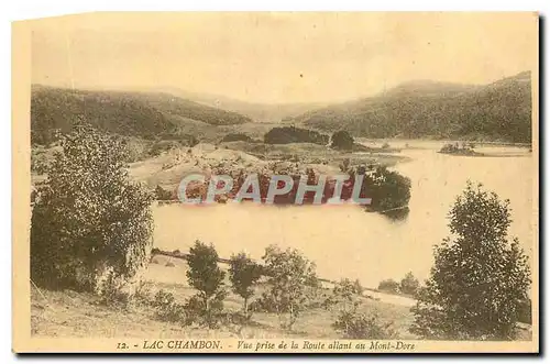 Ansichtskarte AK Lac Chambon vue prise de la Route Allant au Mont Dore