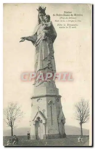 Cartes postales Statue de Notre Dame de Monton Puy de Dome