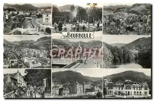 Ansichtskarte AK La Bourboule de G a D Les Ponts sur la Dordogne Le Jet d'Eau Vue generale Les Anes Les Ponts et