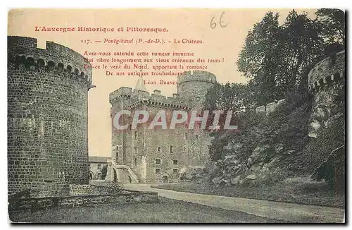 Cartes postales L'Auvergne Historique et Pittoresque Pontgibaud P de D Le Chateau