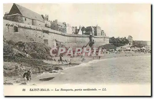 Cartes postales Saint Malo les Remparts partie occidenyale