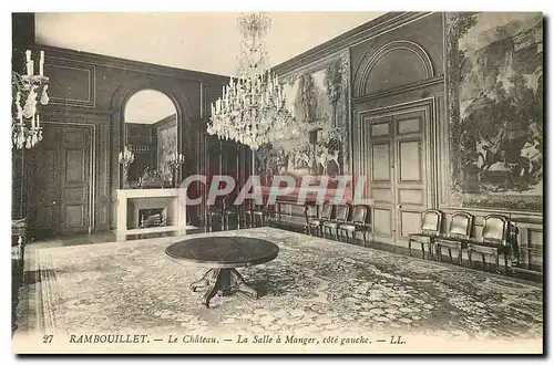 Cartes postales Rambouillet Le Chateau La Salle a Manger cote gauche