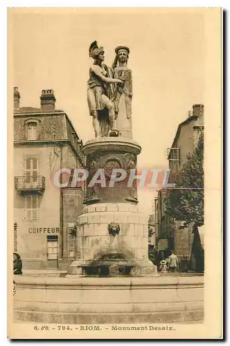 Cartes postales Riom Monument Desaix