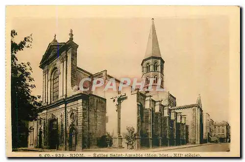 Ansichtskarte AK Riom Eglise Saint Amable Mon hist