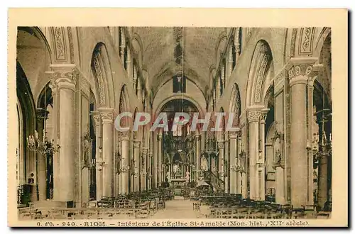 Ansichtskarte AK Riom Interieur de l'Eglise St Amable Mon hist