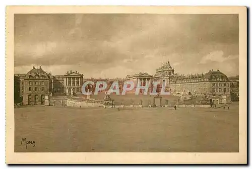 Ansichtskarte AK Les Petits Tableaux de Versailles Le Chateau facade sur la Cour des Ministres et la Place d'Arme