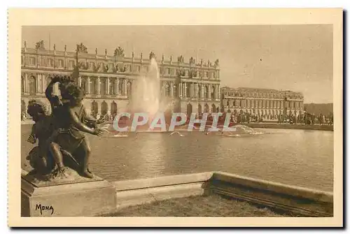 Cartes postales Les Petits Tableaux de Versailles Le Chateau et les Parterres d'eau