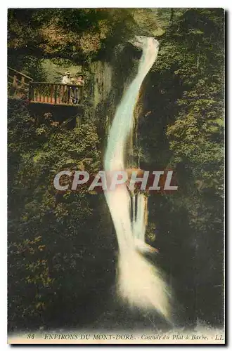 Cartes postales Environs du Mont Dore Cascade du Plat a Barbe