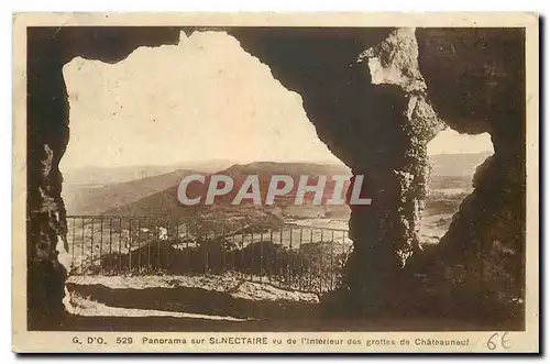 Ansichtskarte AK Panorama sur St Nectaire vu de l'interieur des grottes de Chateauneuf