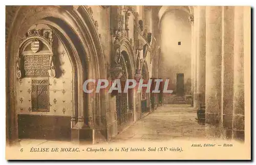 Ansichtskarte AK Eglise de Mozac Chapelle de la Nef laterale Sud