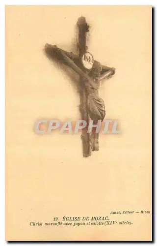 Cartes postales Eglise de Mozac Christ maroufle avec jupon et calotte