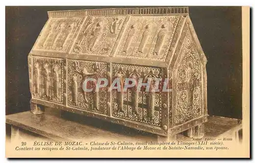 Ansichtskarte AK Eglise de Mozac Chasse de St Calmin email champleve de Limoges Contient les reliques de St Calmi