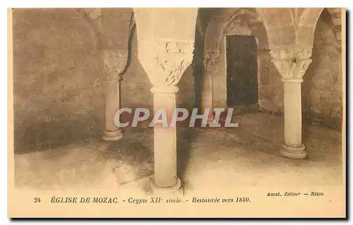 Ansichtskarte AK Eglise de Mozac Crypte XII siecle