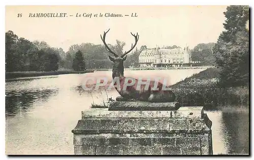 Ansichtskarte AK Rambouillet Le Cerf et le Chateau