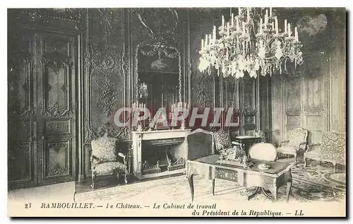 Ansichtskarte AK Rambouillet Le Chateau Le Cabinet de travail du President de la Republique