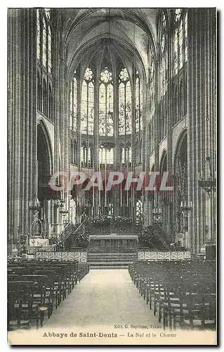 Ansichtskarte AK Abbaye de Saint denis La Nef et le Choeur