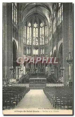 Cartes postales Abbaye de Saint denis La Nef et le Choeur