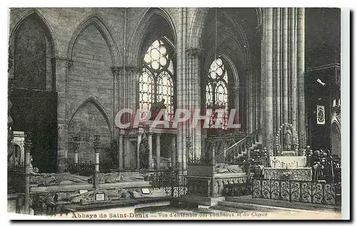 Ansichtskarte AK Abbaye de Saint Denis Vue d'ensemble des Tombeaux et du Choeur