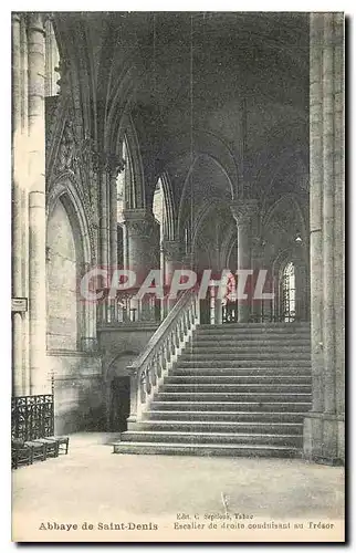 Ansichtskarte AK Abbaye de Saint Denis Escalier de droite conduisant au Tresor