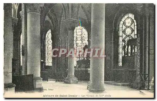 Cartes postales Abbaye de Saint Denis Les Vitraux du XII siecle