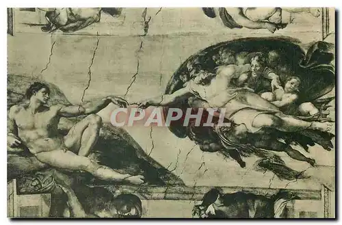 Cartes postales Citta del Vaticano Cappelle Sistina Michelangelo La creation de l'Homme
