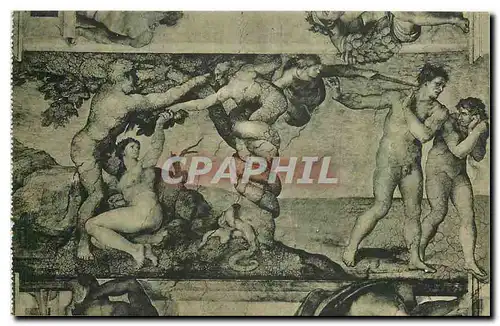 Cartes postales Citta del Vaticano Cappelle Sistina Michelangelo Le Peche originel