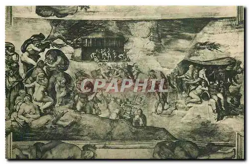 Cartes postales Citta del Vaticano Cappelle Sistina Michelangelo Le Deluge Universal