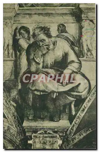 Cartes postales Citta del Vaticano Cappelle Sistina Michelangelo Le Prophete Jeremie