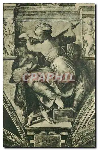 Cartes postales Citta del Vaticano Cappelle Sistina Michelangelo La Sibylle Libyque