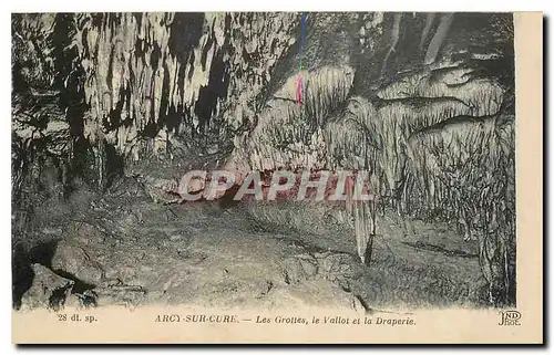 Cartes postales Arcy sur Cure Les Grottes le Vallot et la Draperie