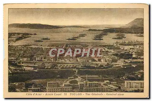 Cartes postales Cote d'Azur Toulon Vue generale Bateaux
