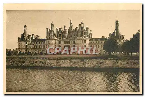 Cartes postales La Douce France Chateaux de la Loire Le Chateau de Chambord facade nord