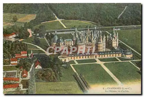 Ansichtskarte AK Chambord L et C Le Chateau vu d'avion