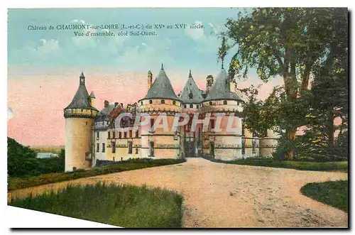 Cartes postales Chateau de Chaumont sur Loire L et C Vue d'ensemble cote Sud Ouest