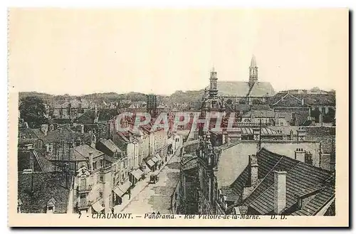 Cartes postales Chaumont Panorama Rue Victoire de la Marne