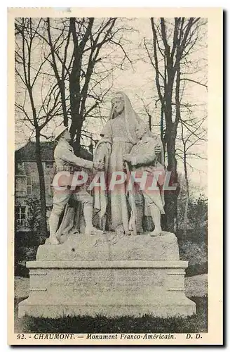 Ansichtskarte AK Chaumont Monument Franco-Americain