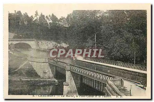 Cartes postales Chaumont La Marne le Pont Canal et le Tunnel