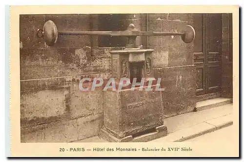 Cartes postales Paris Hotel des Monnaies Balancier du XVII siecle