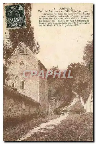 Cartes postales Provins Tour du Bourreau et Cote Saint Jacques