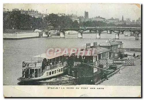 Ansichtskarte AK Paris La Seine au Pont des Arts Lessive Bateau