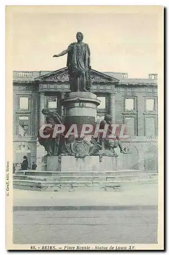 Ansichtskarte AK Reims Place Royale Statue de Louis XV