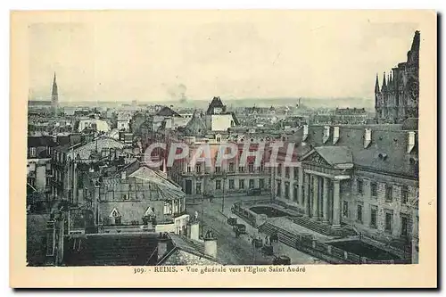 Ansichtskarte AK Reims Vue generale vers l'Eglise Saint Andre