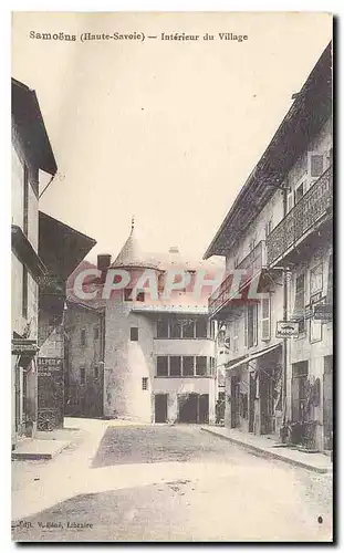 Ansichtskarte AK Samoens Haute Savoie Interieur du Village