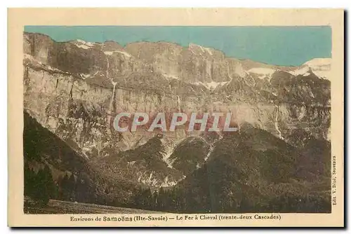 Ansichtskarte AK Environs de Samoens Hte Savoie Le Fer a Cheval trente deux Cascades