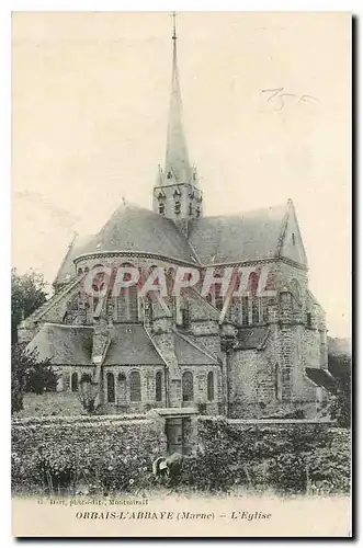 Cartes postales Orbais l'Abbaye Marne l'Eglise