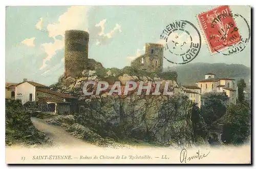 Ansichtskarte AK Saint Etienne Ruines du Chateau de la Rochetaillee
