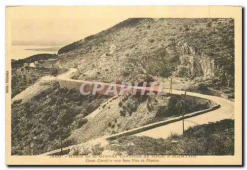 Cartes postales Route de la Grande Corniche de Nice a Menton